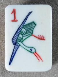 Bone/Bamboo diving crane 152 tiles Ref #482