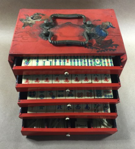 Bone/Bamboo PAINTED CASE 148 tiles ref#305 - Image 4