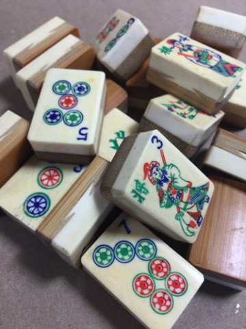 Bone/Bamboo PAINTED CASE 148 tiles ref#305 - Image 42