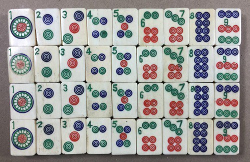 Bone/Bamboo 25/75 BONE 148 tiles ref#307 - Image 21