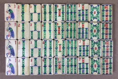 Bone/Bamboo LACQUER BOX 148 tiles ref#319 - Image 7