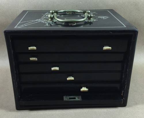 Bone/Bamboo LACQUER BOX 148 tiles ref#319 - Image 11