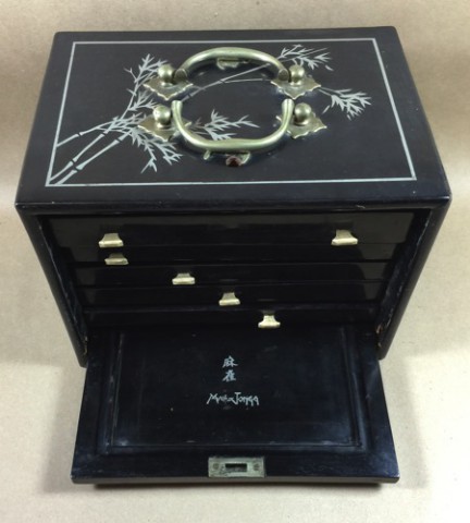 Bone/Bamboo LACQUER BOX 148 tiles ref#319 - Image 12