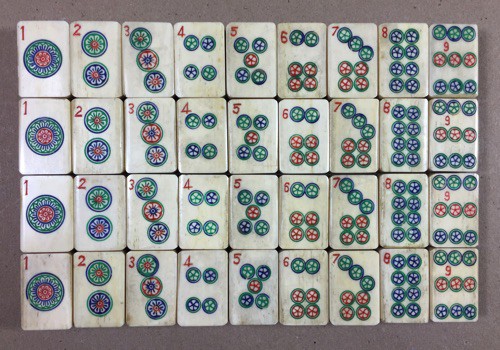 Bone/Bamboo LACQUER BOX 148 tiles ref#319 - Image 24