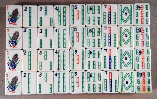Bone/Bamboo 25/75 BONE 152 tiles Ref #462 - Image 6