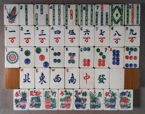 Bone/Bamboo 70/30 BONE 152 tiles ref#463 - Image 5