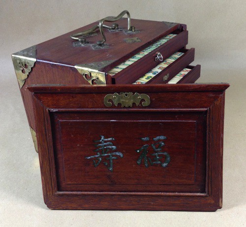 Bone/Bamboo 50/50 BONE 152 tiles ref#465 - Image 17