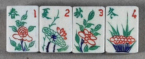 Bone/Bamboo 50/50 BONE 152 tiles ref#465 - Image 33