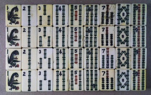 Bone/Bamboo PHOENIX BAM 152 tiles ref#496 - Image 9