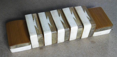 Bone/Bamboo INLAID CASE 152 tiles ref#471 - Image 35