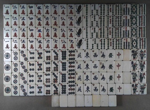 Bone/Bamboo 40/60 BONE 152 tiles Ref #472 - Image 7