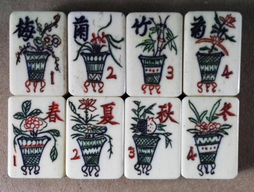 Bone/Bamboo 40/60 BONE 152 tiles Ref #472 - Image 22