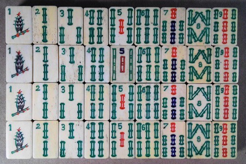 Bone/Bamboo 60/40 BONE 152 tiles ref#475 - Image 6