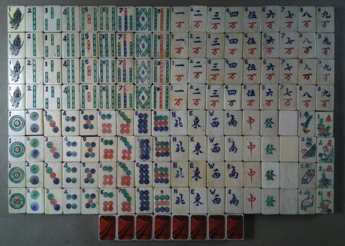 Bone/Bamboo 40/60 BONE 152 tiles Ref #489 - Image 5