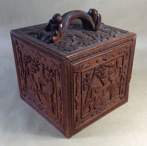 Bone/Bamboo CARVED CASE 152 tiles ref#496