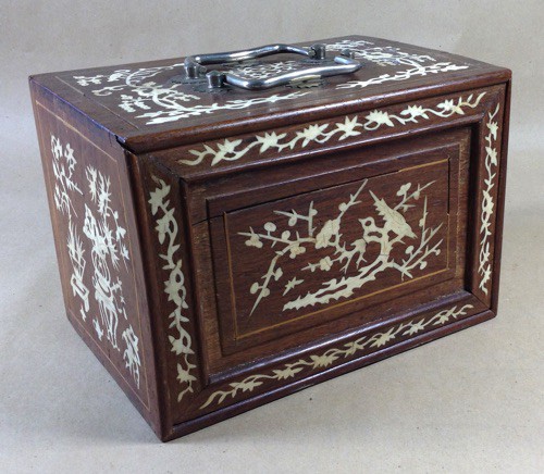 Bone/Bamboo INLAID CASE 152 tiles ref #508 - Image 9