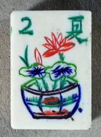 Bone/Bamboo INLAID CASE 152 tiles ref #508 - Image 36