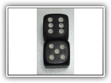 PAIR OF 15mm BLACK DICE Ref #D12 - Image 3