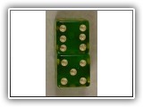 PAIR OF 12mm GREEN DICE Ref #D10 - Image 2